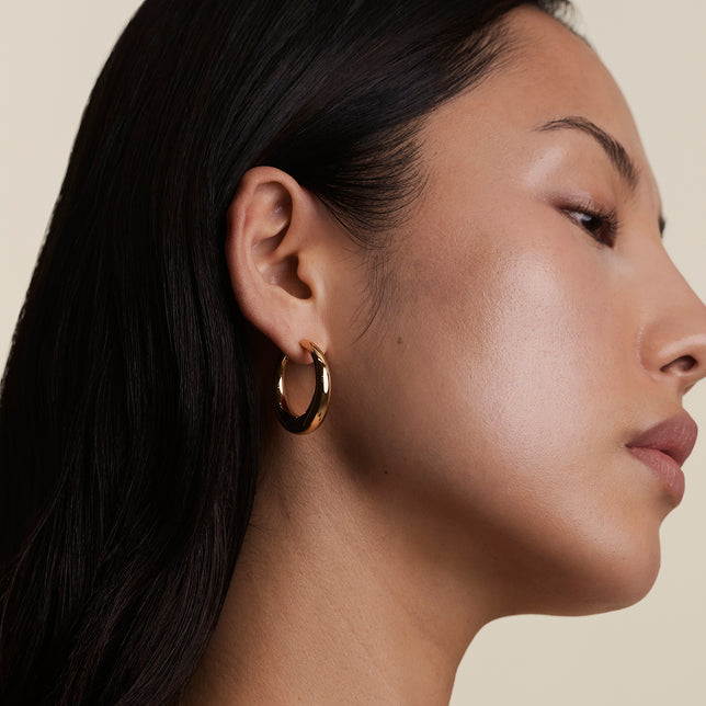 Dome XL Hoops in Gold-Astrid & Miyu