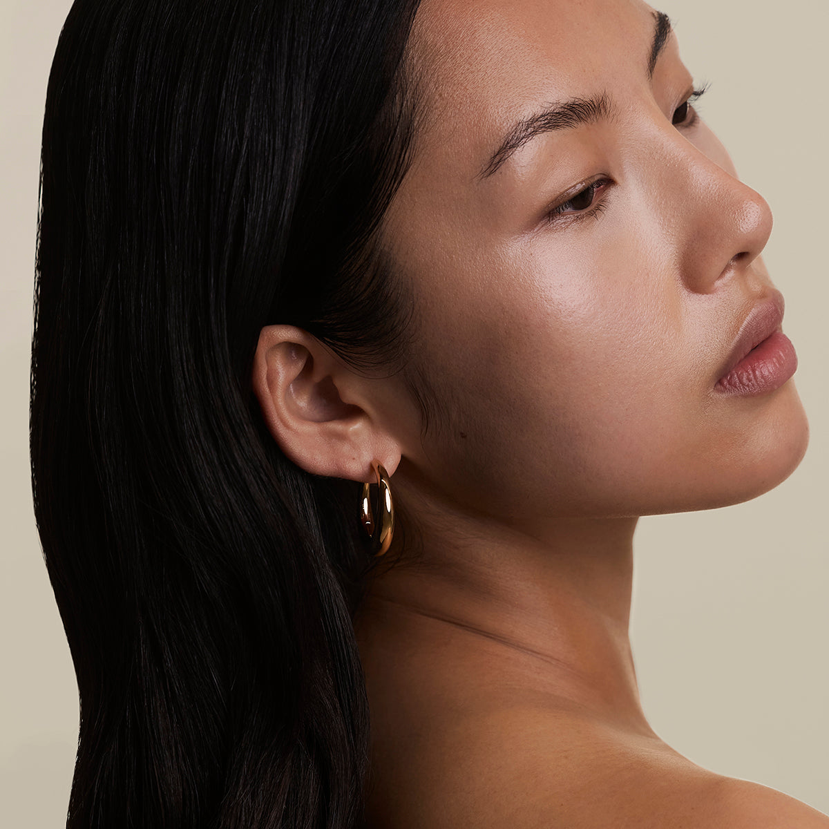 Dome XL Hoops in Gold-Astrid & Miyu