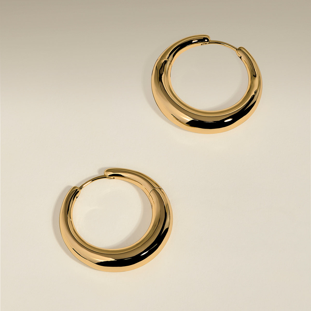 Dome XL Hoops in Gold-Astrid & Miyu