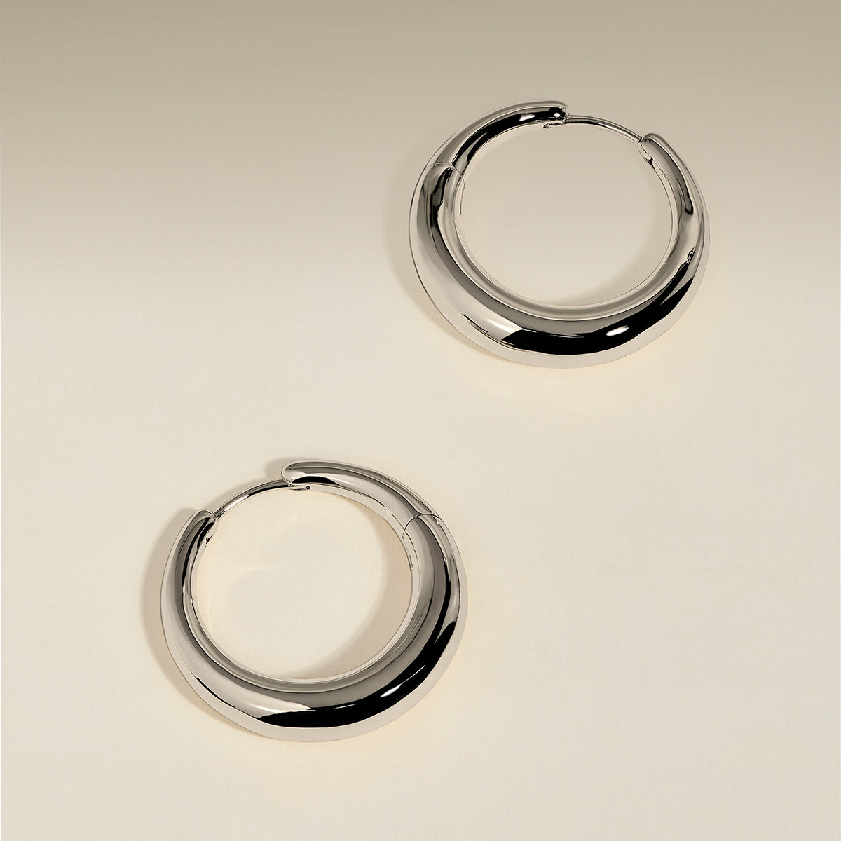 Dome XL Hoops in Silver-Astrid & Miyu