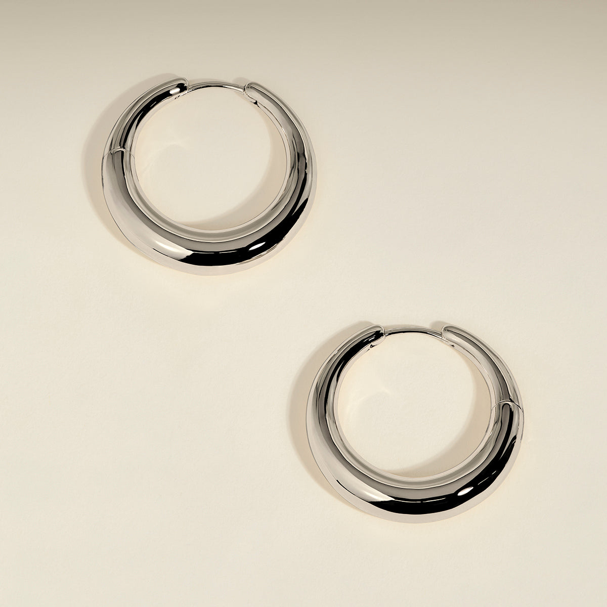 Dome XL Hoops in Silver-Astrid & Miyu