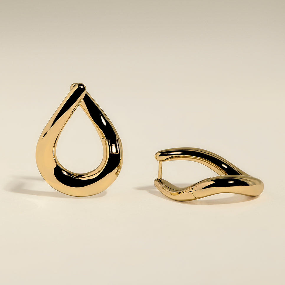 Molten XL Hoops in Gold-Astrid & Miyu