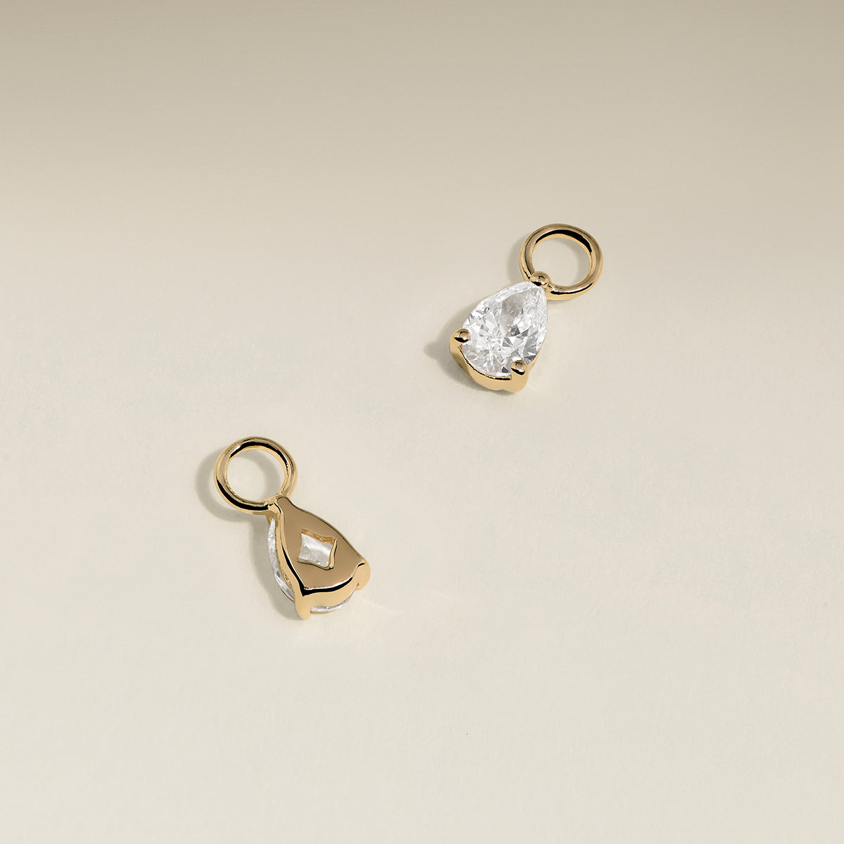 Diamond April Earring Charm in Solid Gold-Astrid & Miyu