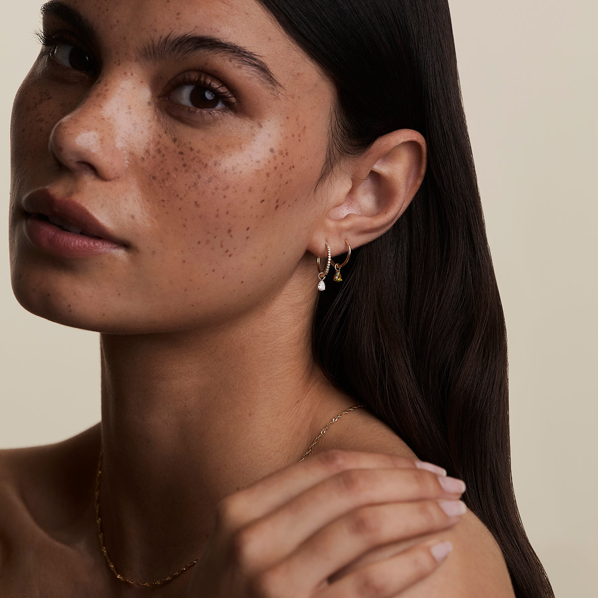 Diamond April Earring Charm in Solid Gold-Astrid & Miyu