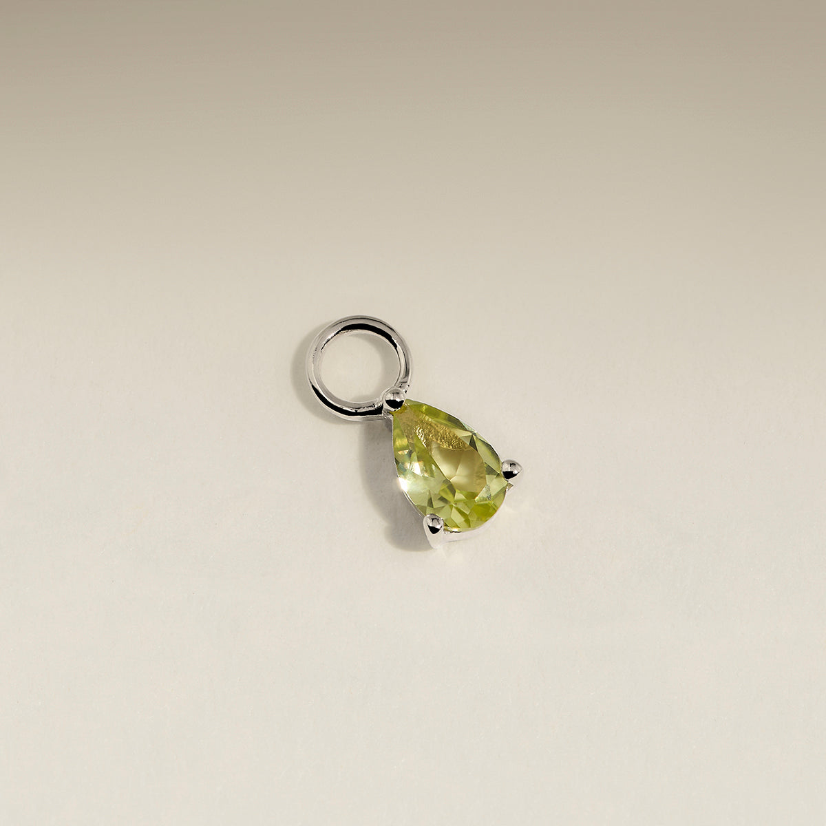 Olivine August Earring Charm in Solid White Gold-Astrid & Miyu
