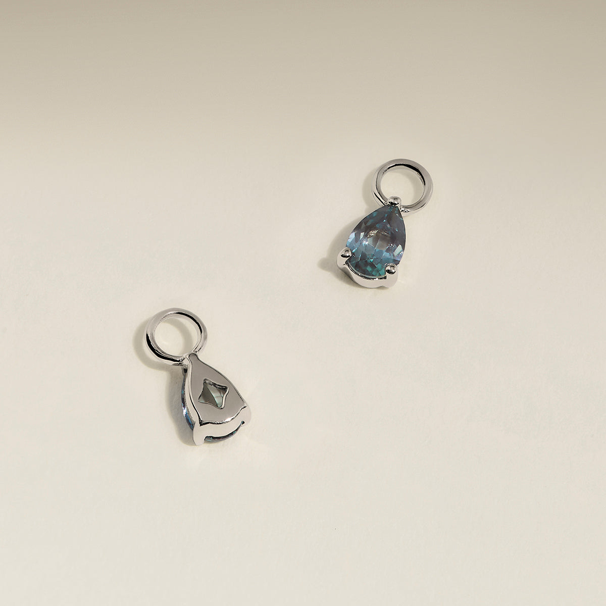 Alexandrite June Earring Charm in Solid White Gold-Astrid & Miyu