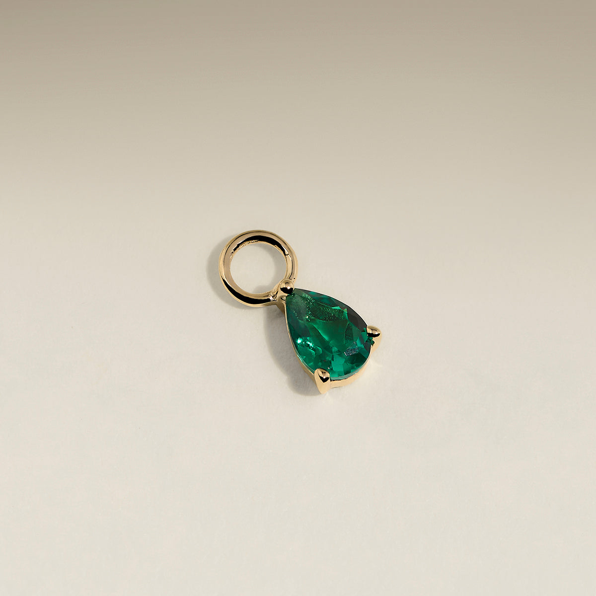 Emerald May Earring Charm in Solid Gold-Astrid & Miyu
