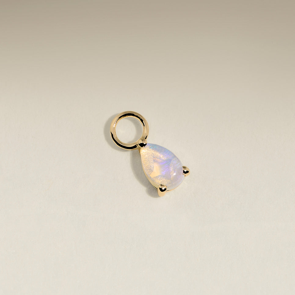 Opal October Earring Charm in Solid Gold-Astrid & Miyu