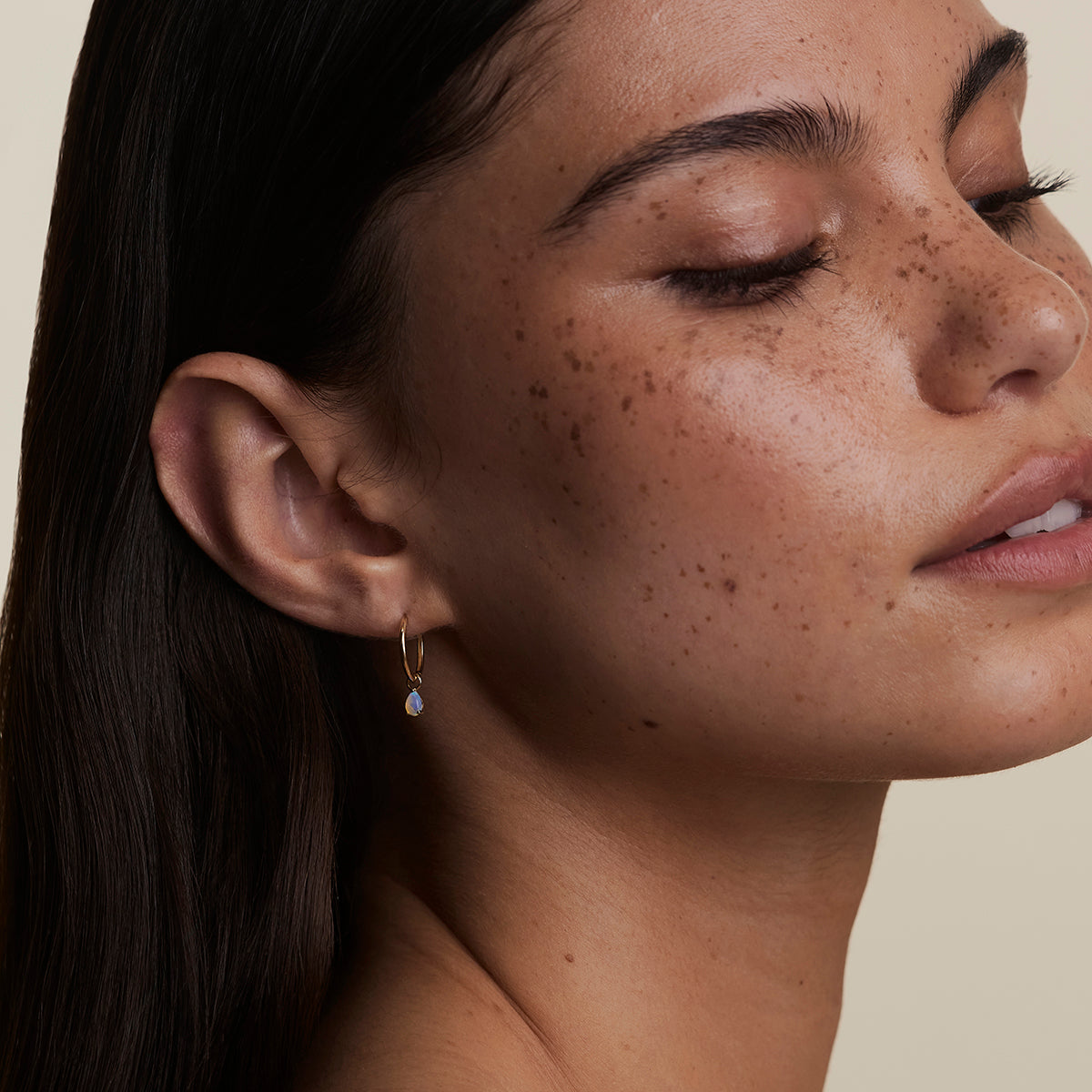 Opal October Earring Charm in Solid Gold-Astrid & Miyu