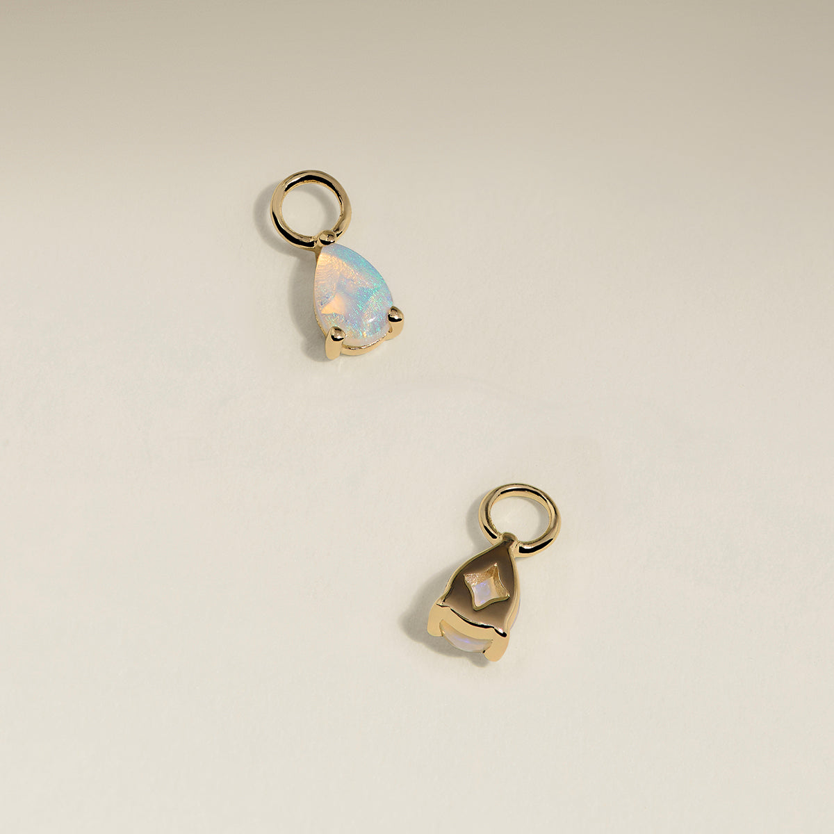 Opal October Earring Charm in Solid Gold-Astrid & Miyu