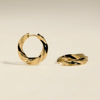 Cosmic Twist Large Hoops in Gold-Astrid & Miyu