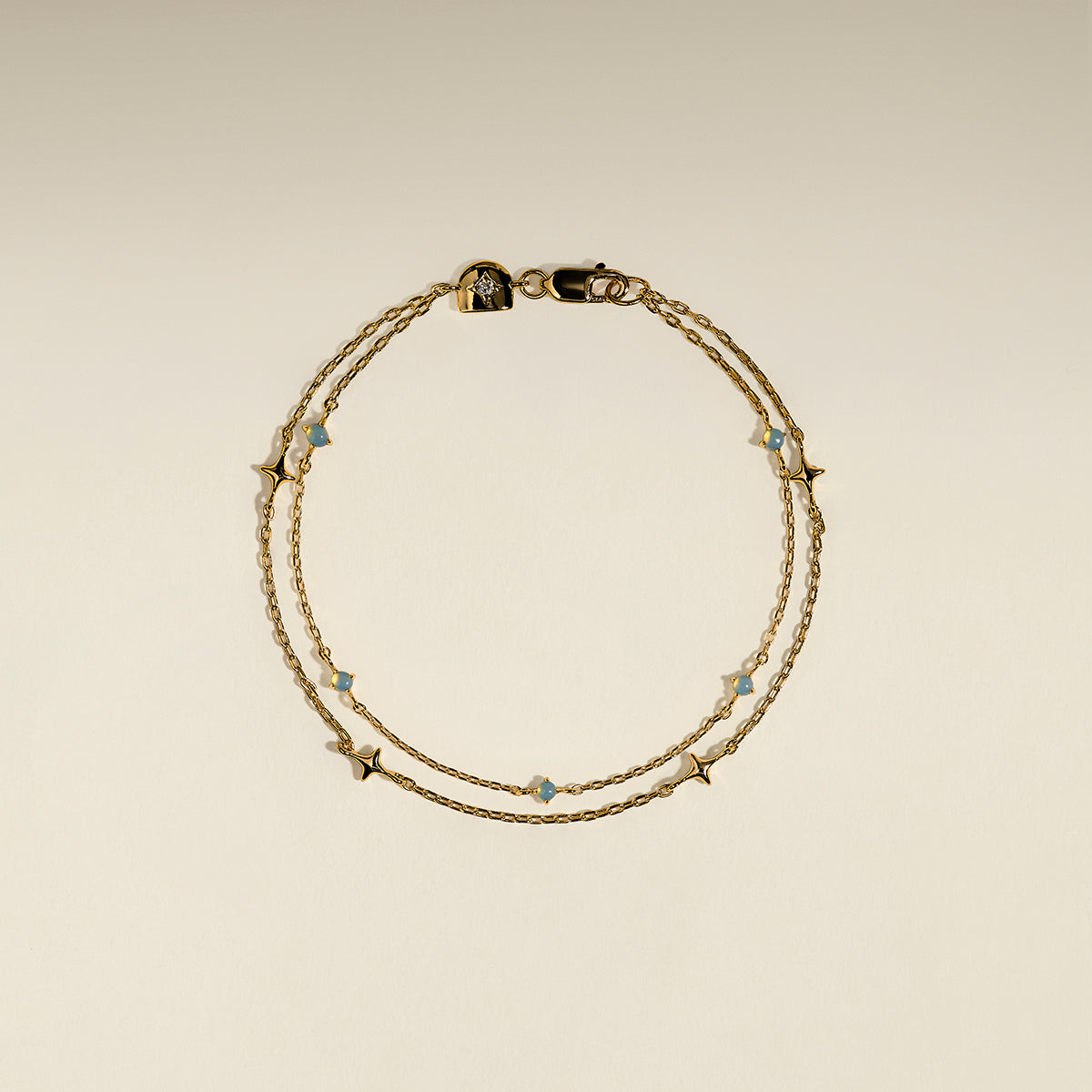Cosmic Opal Double Bracelet in Gold-Astrid & Miyu