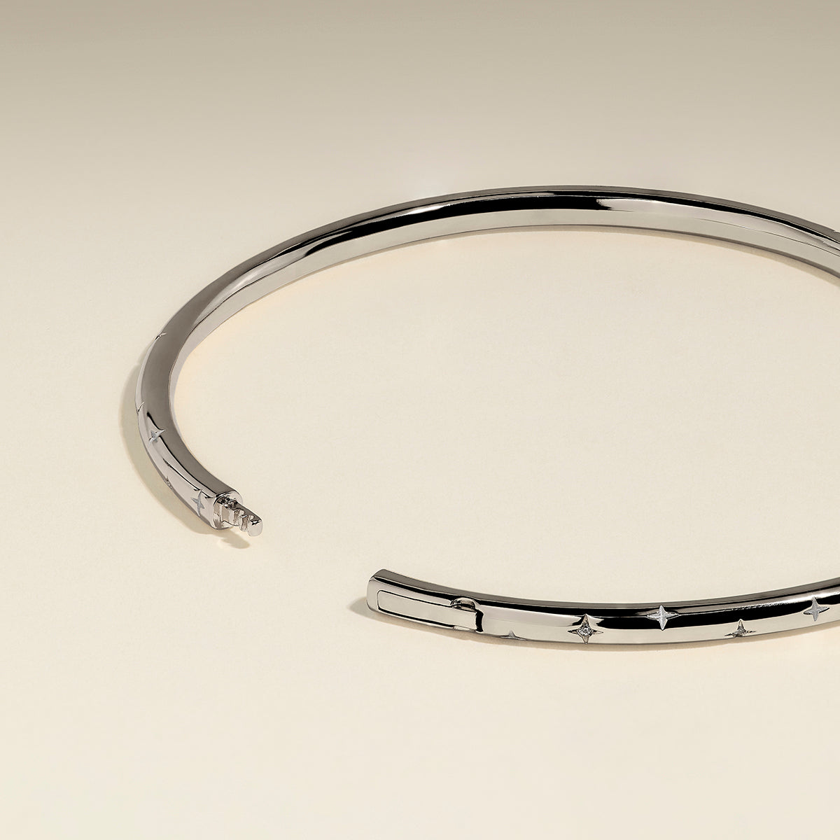 Cosmic Dome Bangle in Silver-Astrid & Miyu