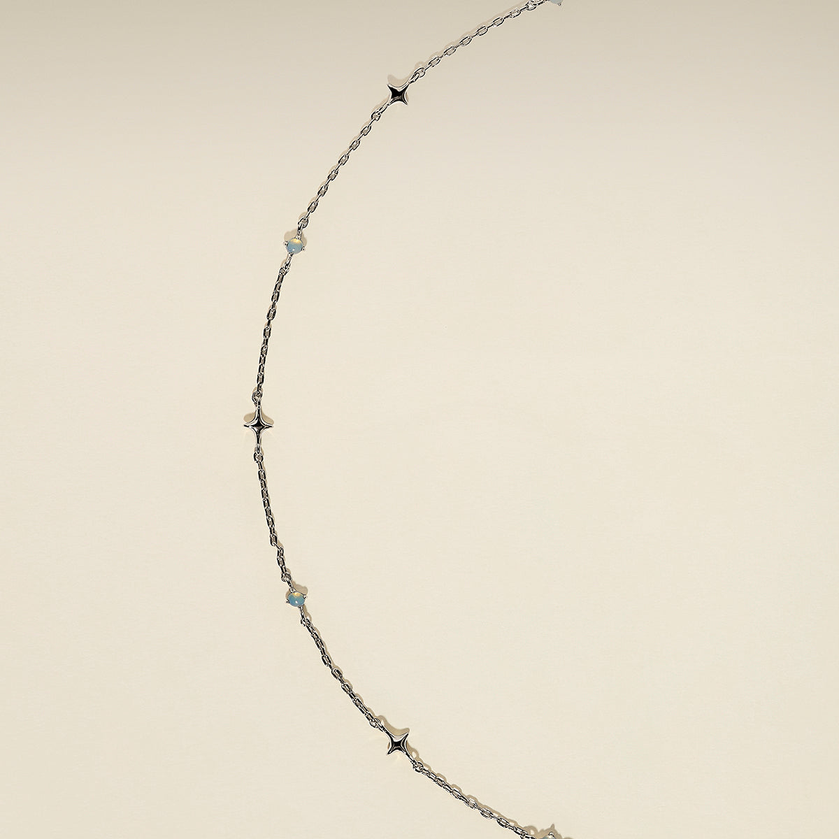 Cosmic Opal Charm Necklace in Silver-Astrid & Miyu