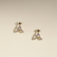 Cosmic Star Illusion Studs in Gold-Astrid & Miyu