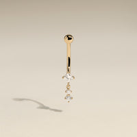 Diamond Charm Rook Bar in Solid Gold-Astrid & Miyu