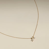 Cosmic Diamond Pendant Necklace in Solid Gold-Astrid & Miyu