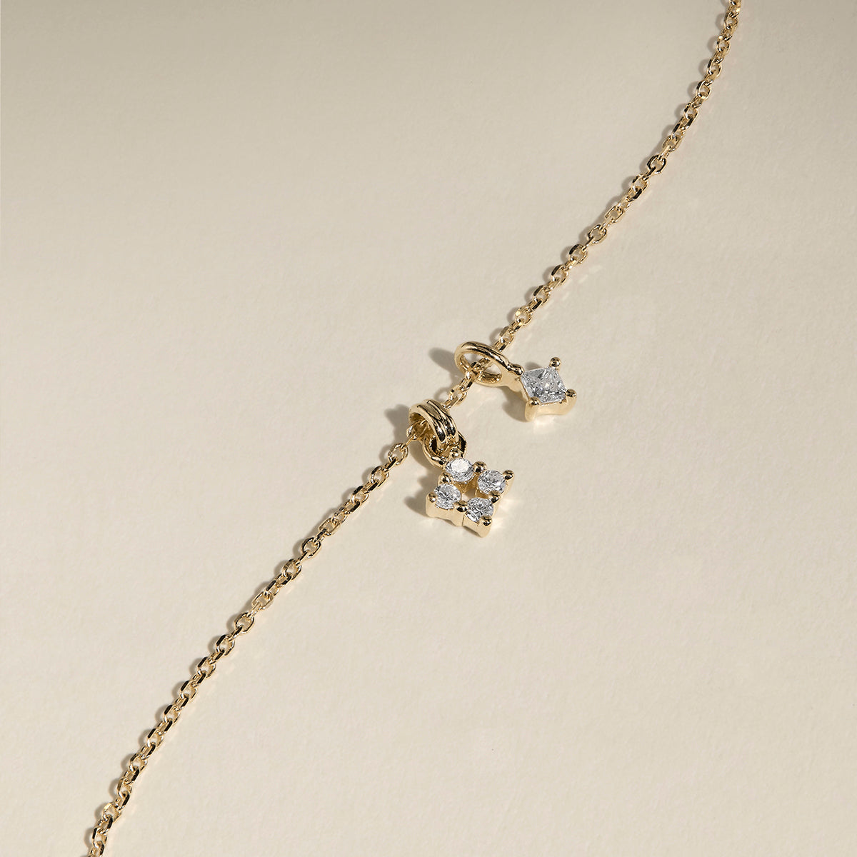 Cosmic Diamond Pendant Necklace in Solid Gold-Astrid & Miyu