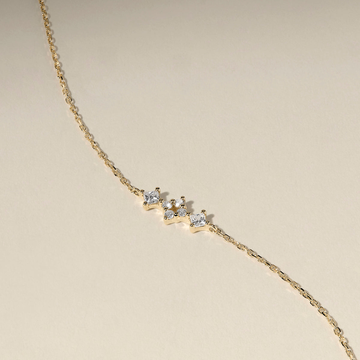 Cosmic Diamond Bracelet in Solid Gold-Astrid & Miyu
