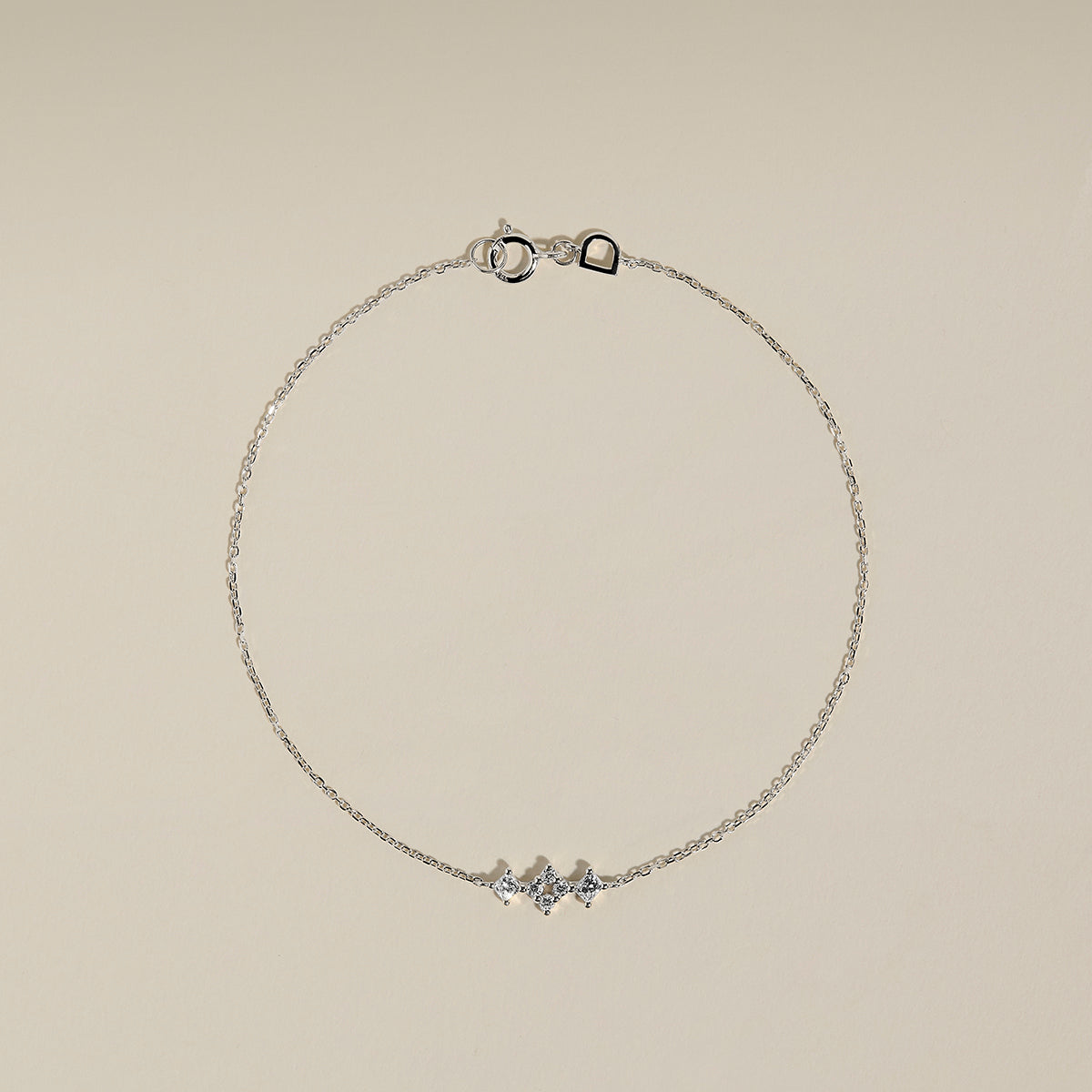 Cosmic Diamond Bracelet in Solid White Gold-Astrid & Miyu