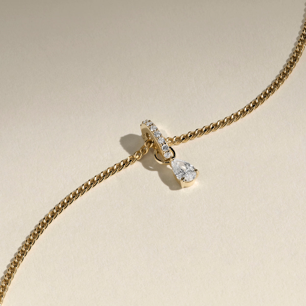 Diamond Pavé Connector in Solid Gold-Astrid & Miyu