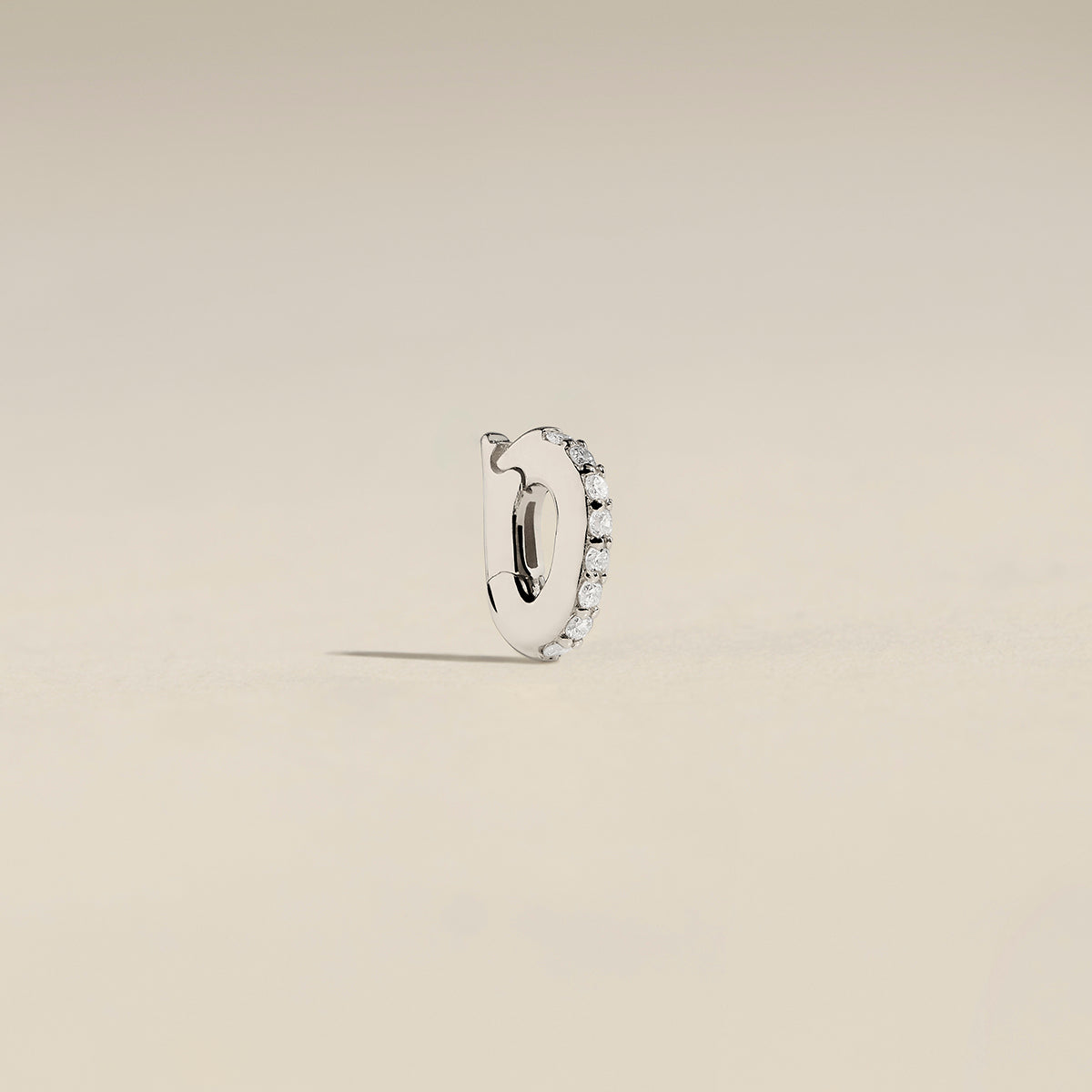 Diamond Pavé Connector in Solid White Gold-Astrid & Miyu
