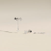 Cosmic Diamond Chain Studs in Solid White Gold-Astrid & Miyu