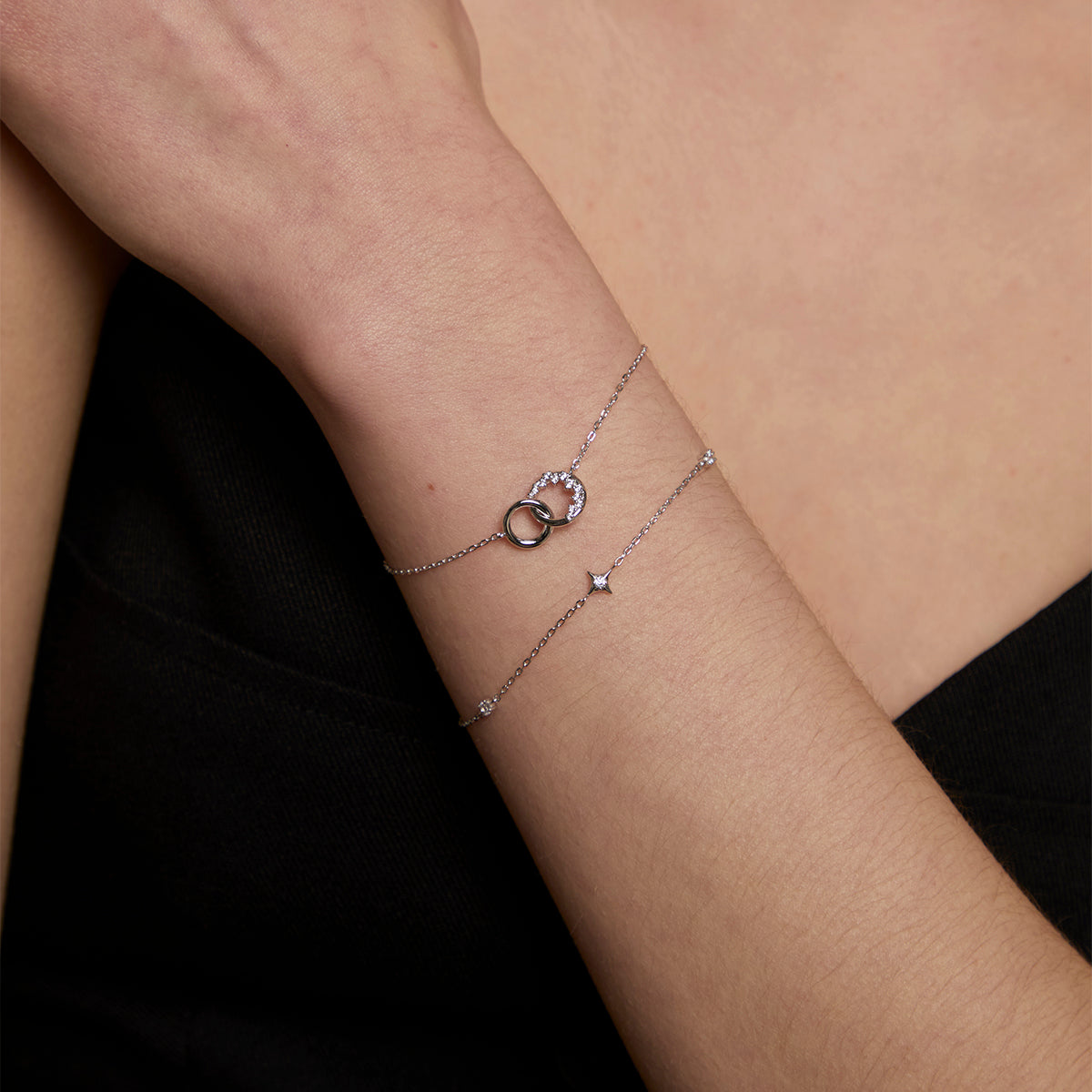 Celestial Bracelet Stacking Set in Silver-Astrid & Miyu