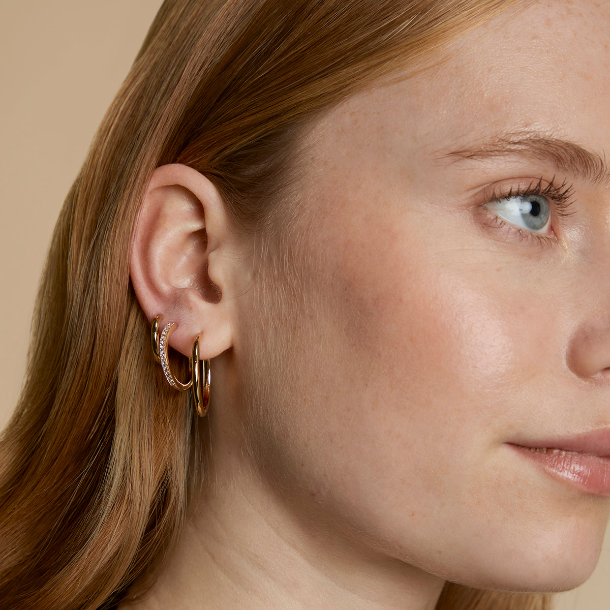 Essential Hoops Stacking Set in Gold-Astrid & Miyu