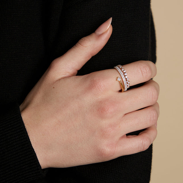 Celestial Illusion Ring Stacking Set in Gold-Astrid & Miyu