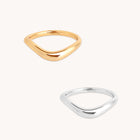 Wave Ring Stacking Set in Mixed Metal-Astrid & Miyu