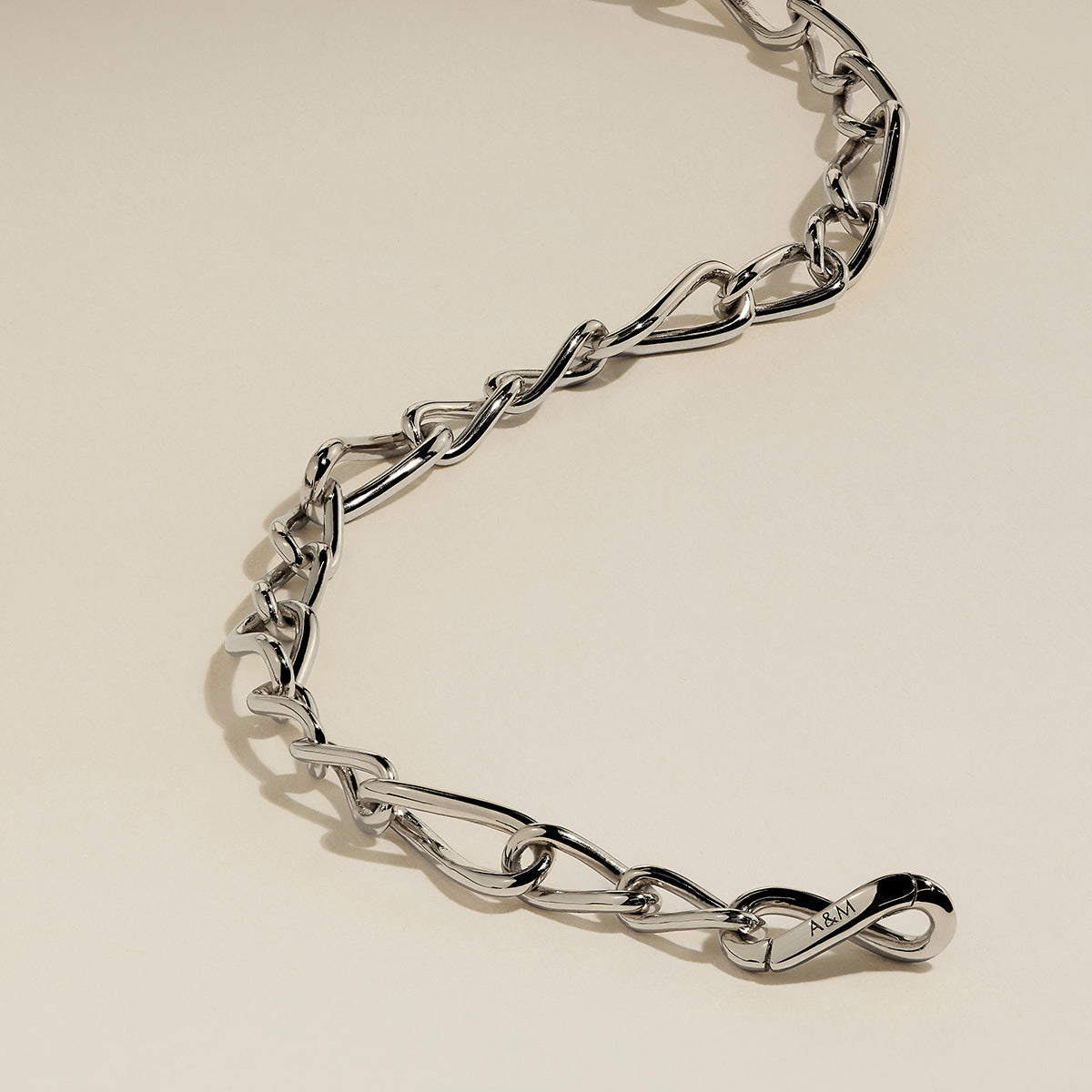 Infinite Slim Chain Bracelet in Silver-Astrid & Miyu