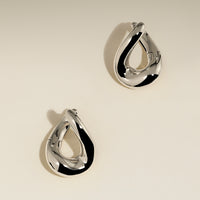 Molten Hoops in Silver-Astrid & Miyu