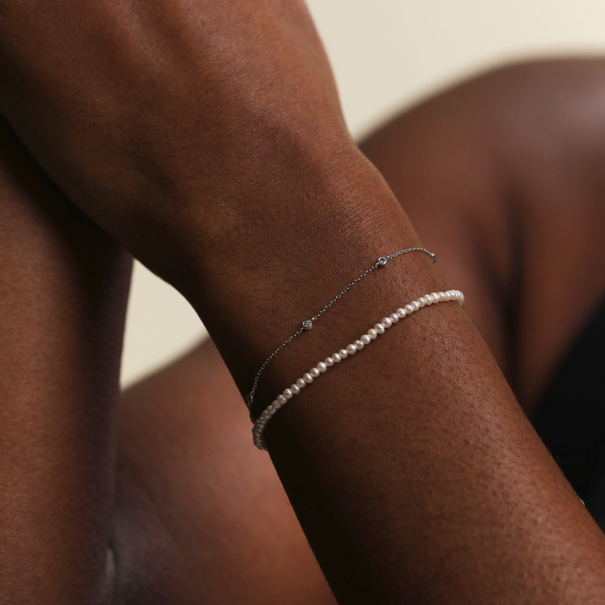 Mayfair Chain Bracelet in Solid White Gold-Astrid & Miyu