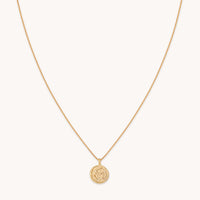 Aquarius Zodiac Pendant Necklace in Gold