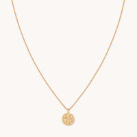 Aries Zodiac Pendant Necklace in Gold
