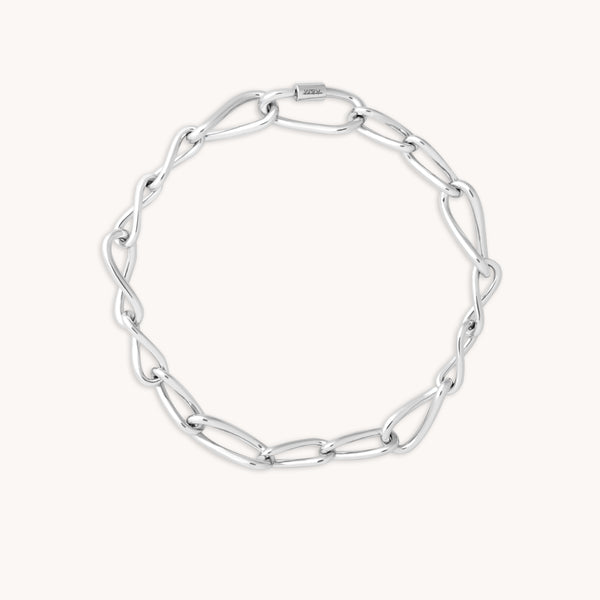 Infinite Chain Bracelet in Silver-Astrid & Miyu