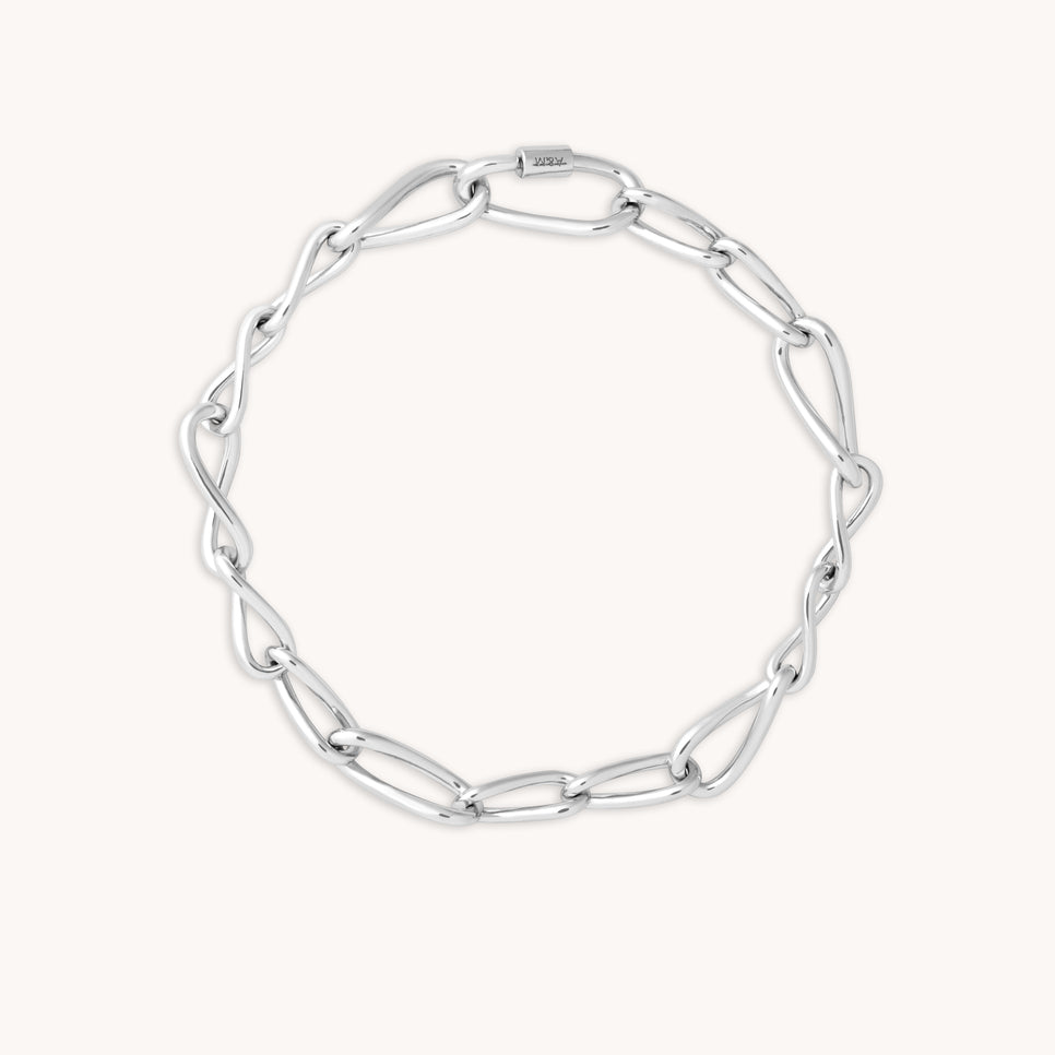Infinite Chain Bracelet in Silver-Astrid & Miyu