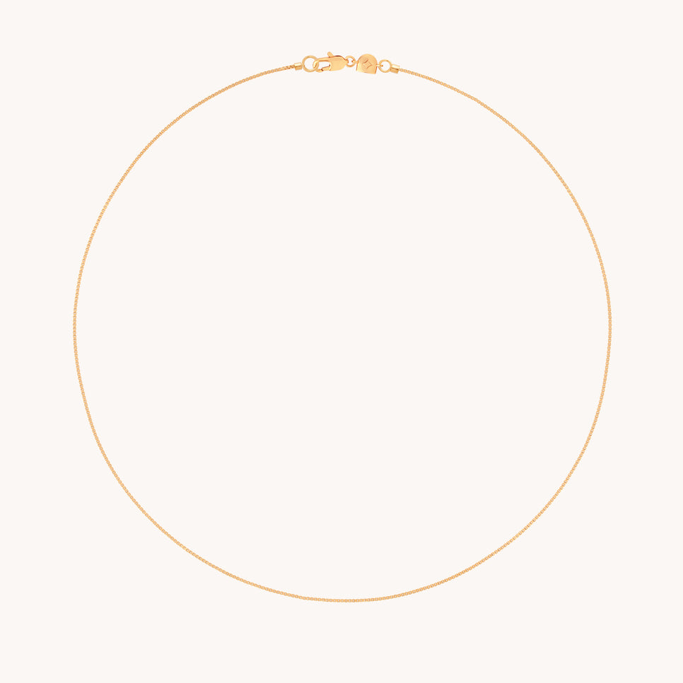 Essential Box Chain Necklace in Gold-Astrid & Miyu