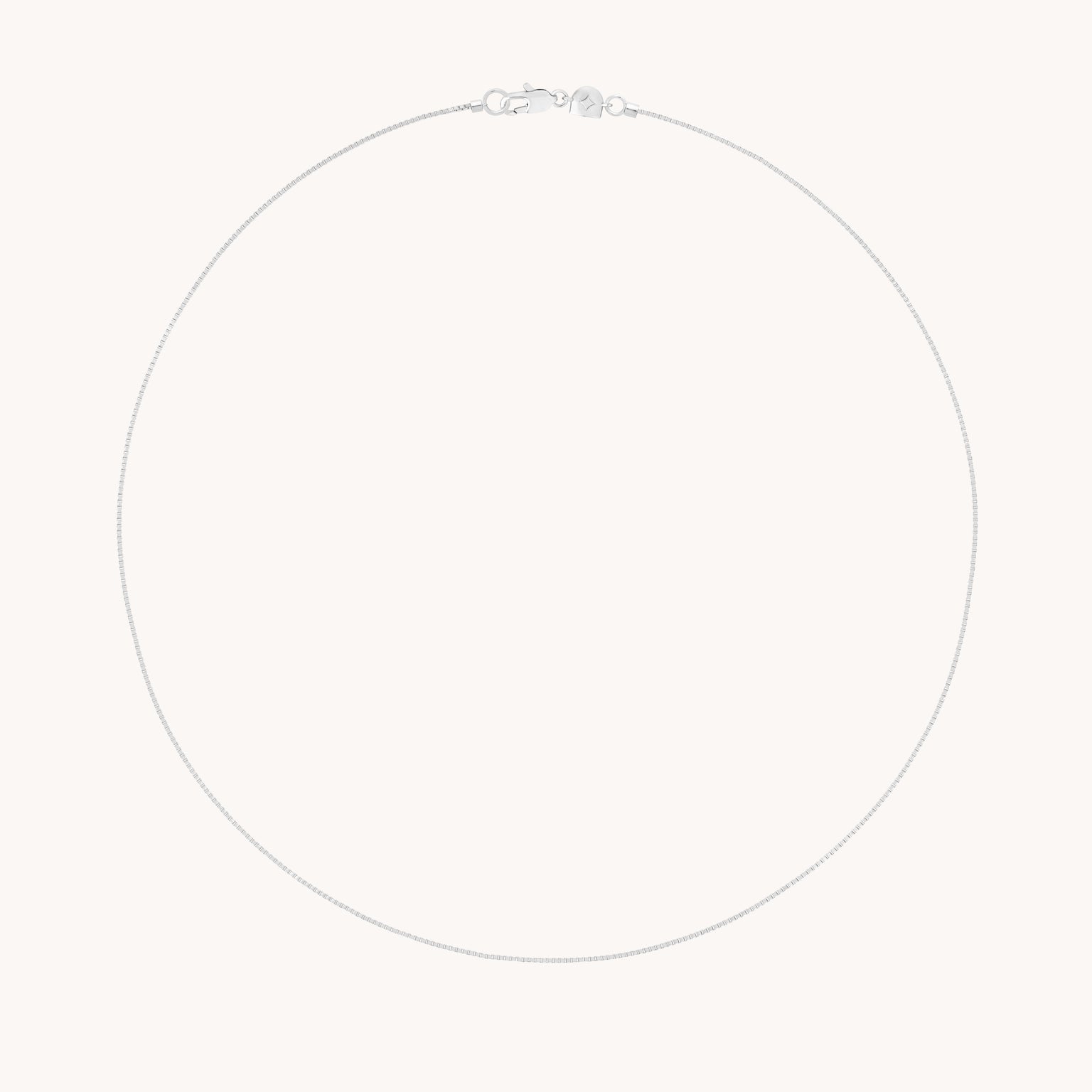 Essential Box Chain Necklace in Silver-Astrid & Miyu