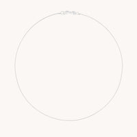 Essential Box Chain Necklace in Silver-Astrid & Miyu