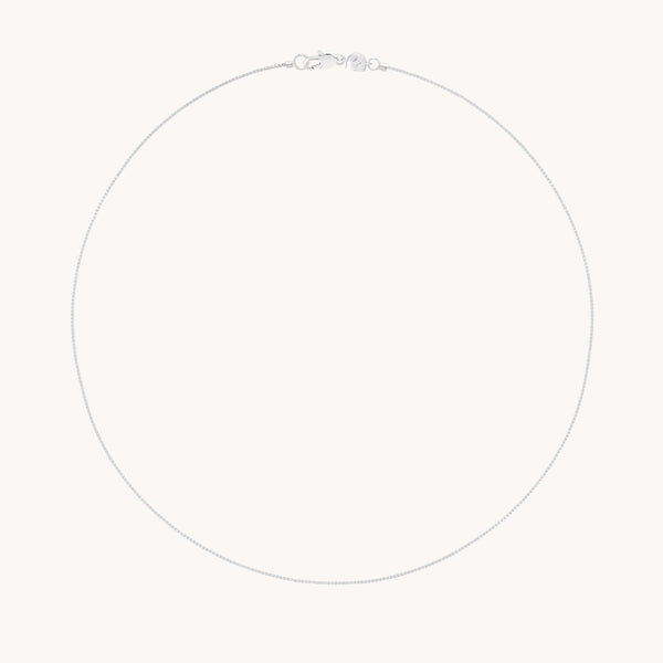 Essential Box Chain Necklace in Silver-Astrid & Miyu