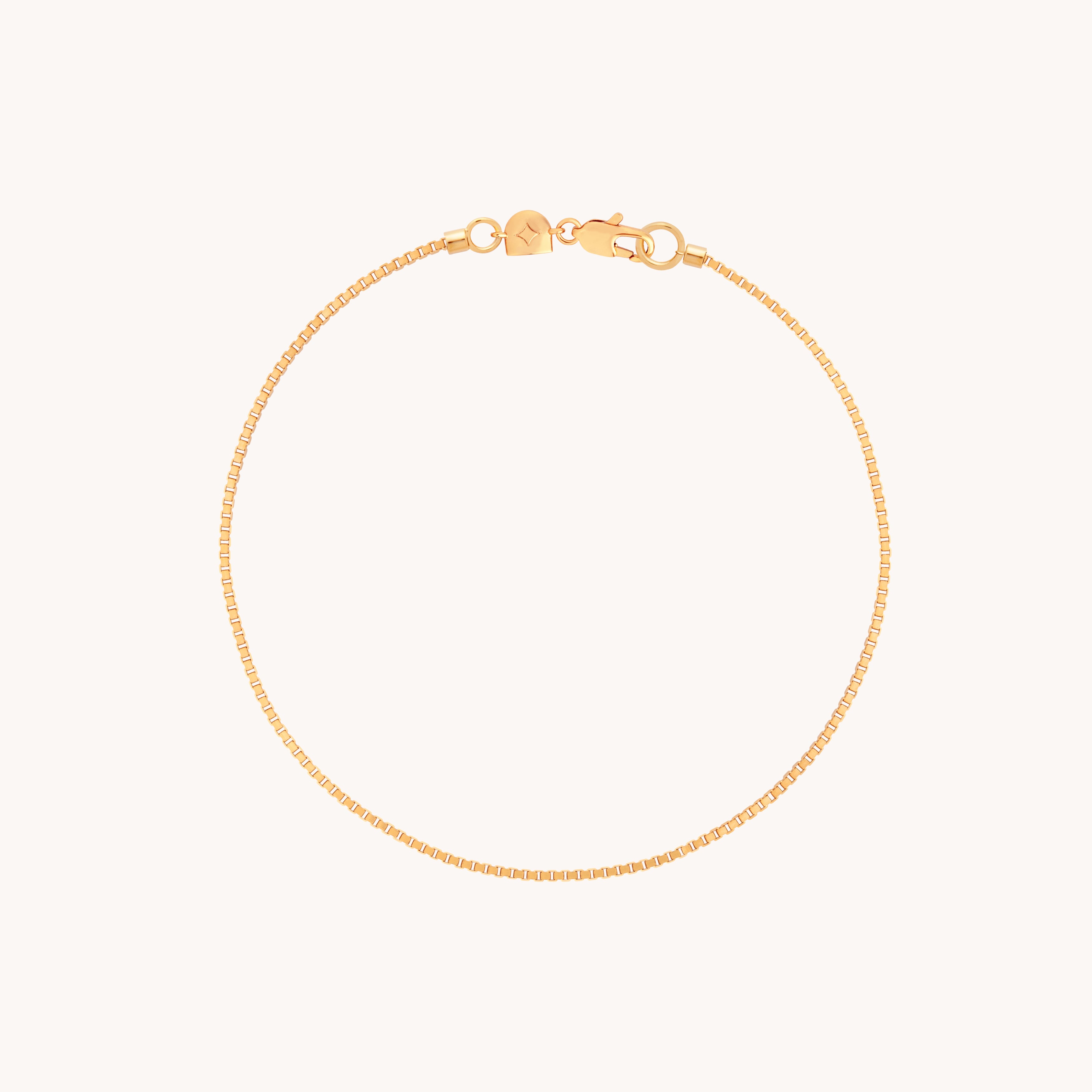 Essential Box Chain Bracelet in Gold-Astrid & Miyu