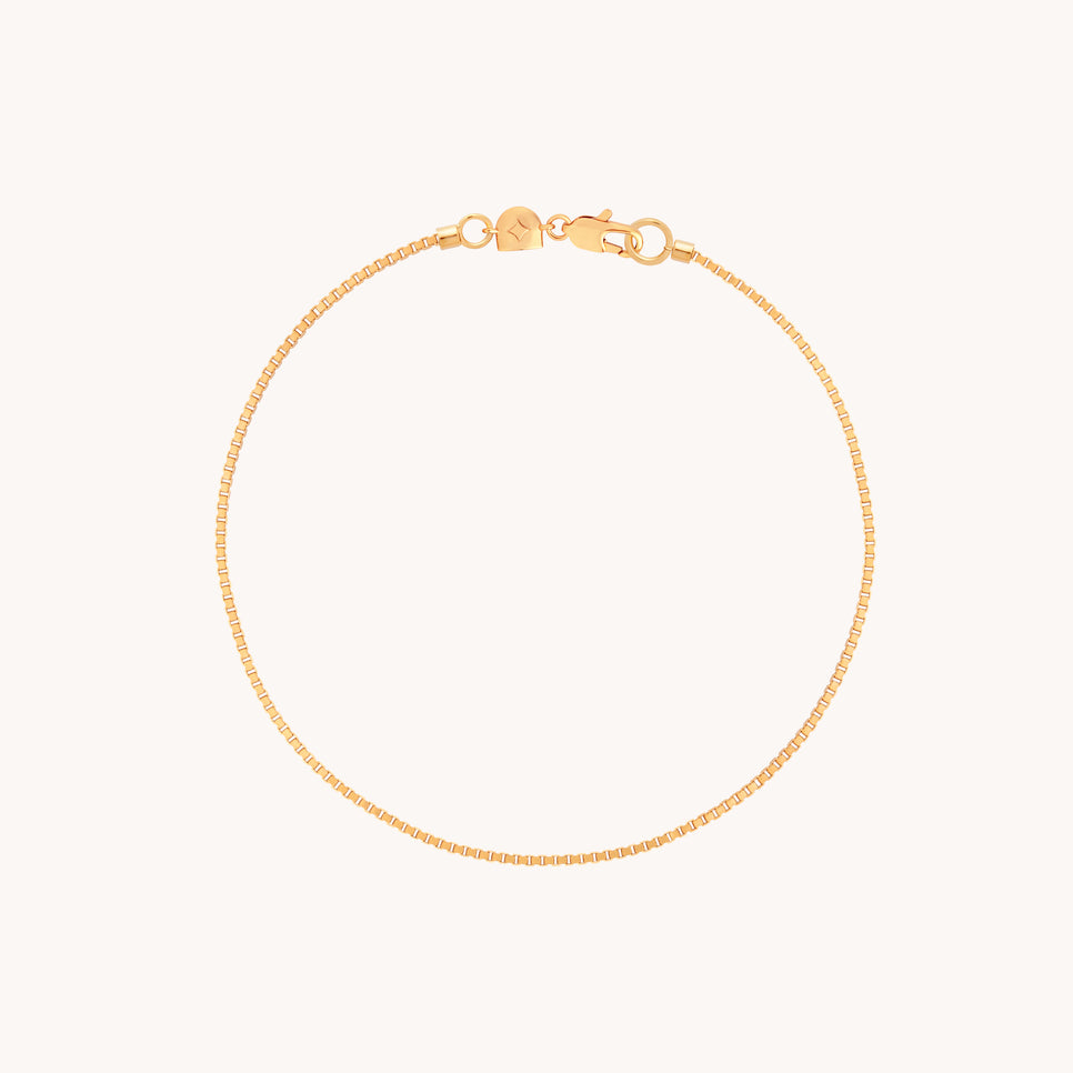 Essential Box Chain Bracelet in Gold-Astrid & Miyu