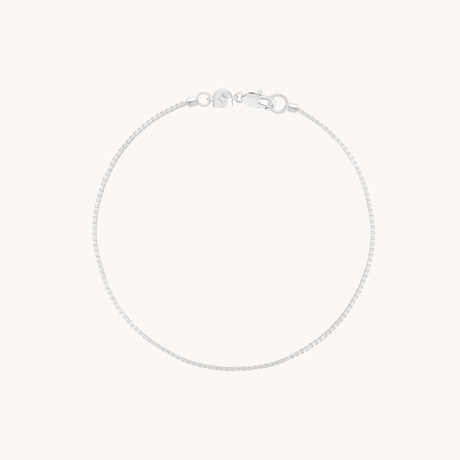 Essential Box Chain Bracelet in Silver-Astrid & Miyu