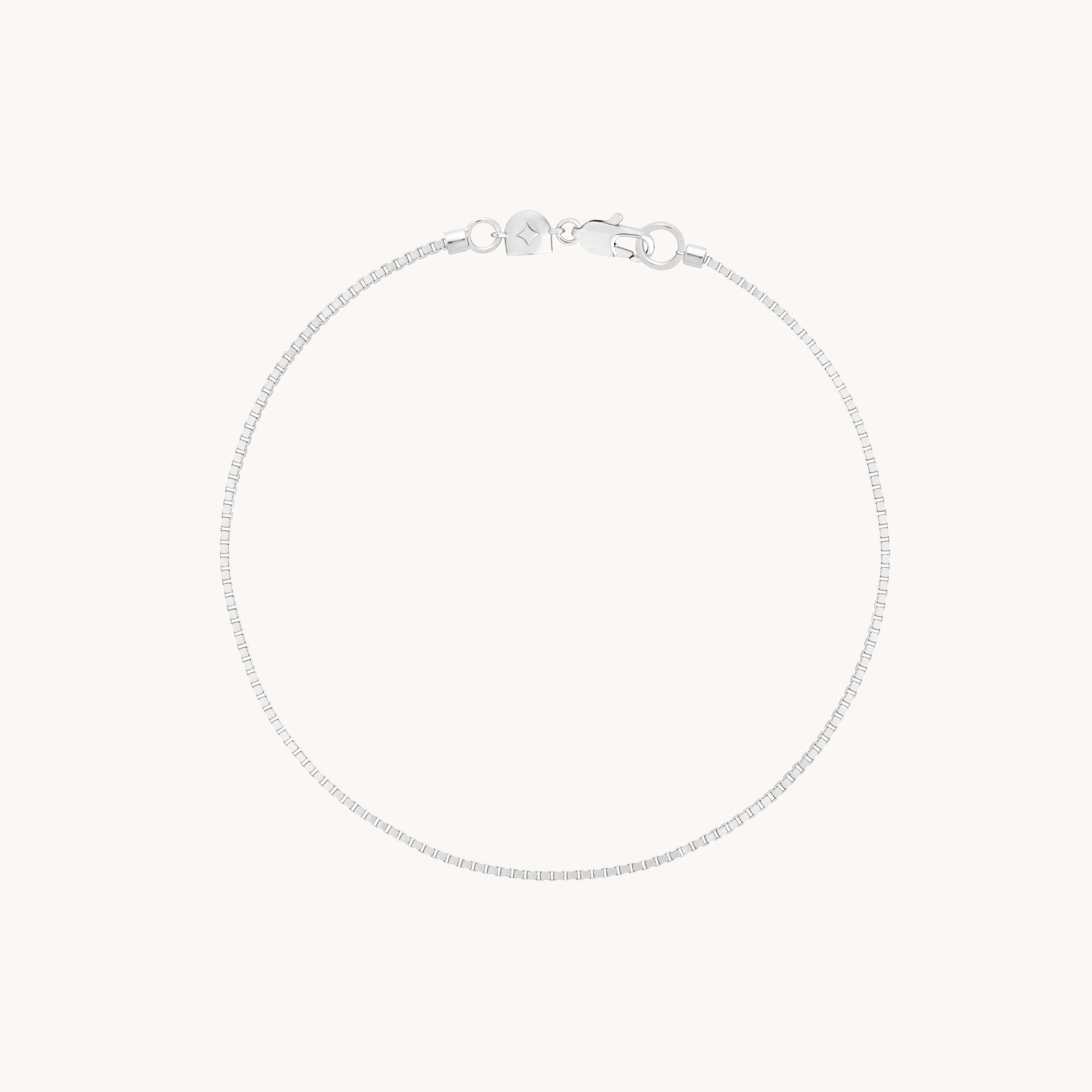 Essential Box Chain Bracelet in Silver-Astrid & Miyu