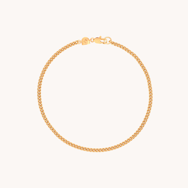 Essential Curb Chain Bracelet in Gold-Astrid & Miyu