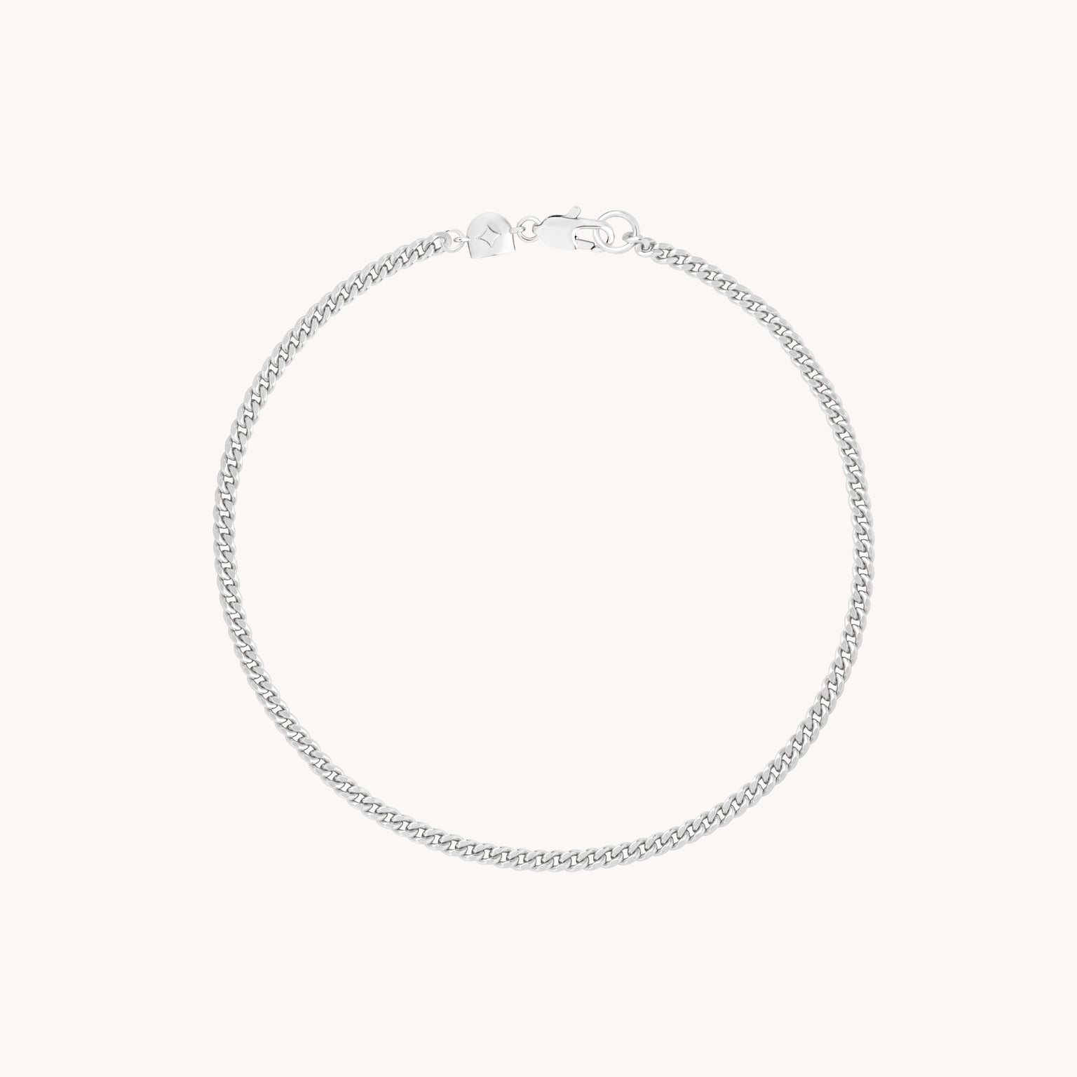 Essential Curb Chain Bracelet in Silver-Astrid & Miyu