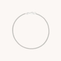 Essential Curb Chain Bracelet in Silver-Astrid & Miyu