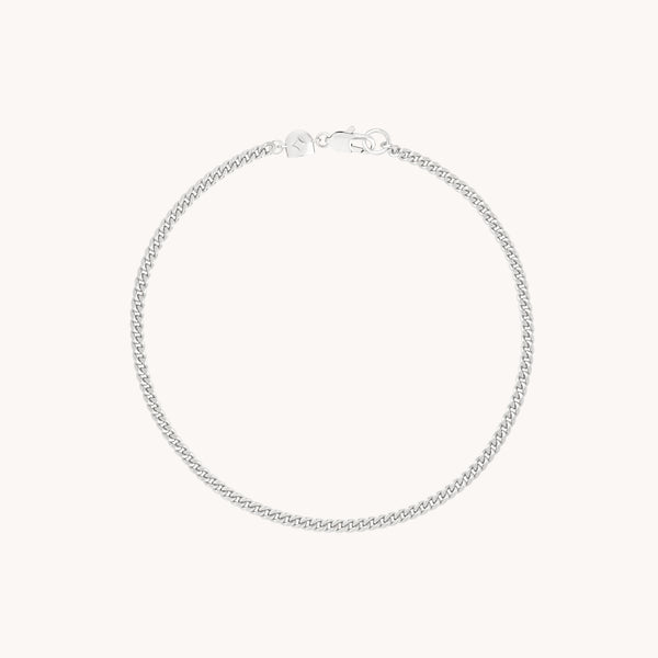 Essential Curb Chain Bracelet in Silver-Astrid & Miyu
